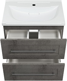 Misty Мебель для ванной Марта 60 подвесная темный бетон – фотография-3